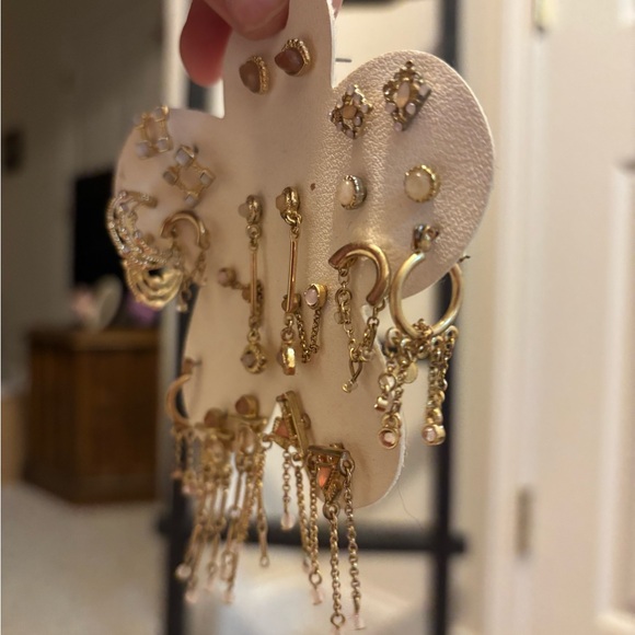 Free People Gold and Pink Earring Set - Picture 3 of 5